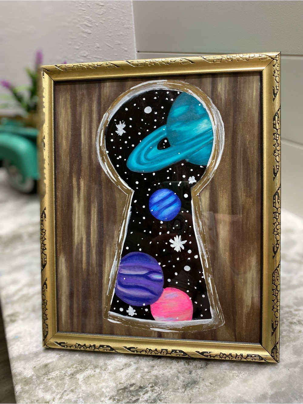 Hand-Crafted Galaxy Keyhole Illustration - Picture 5 of 8